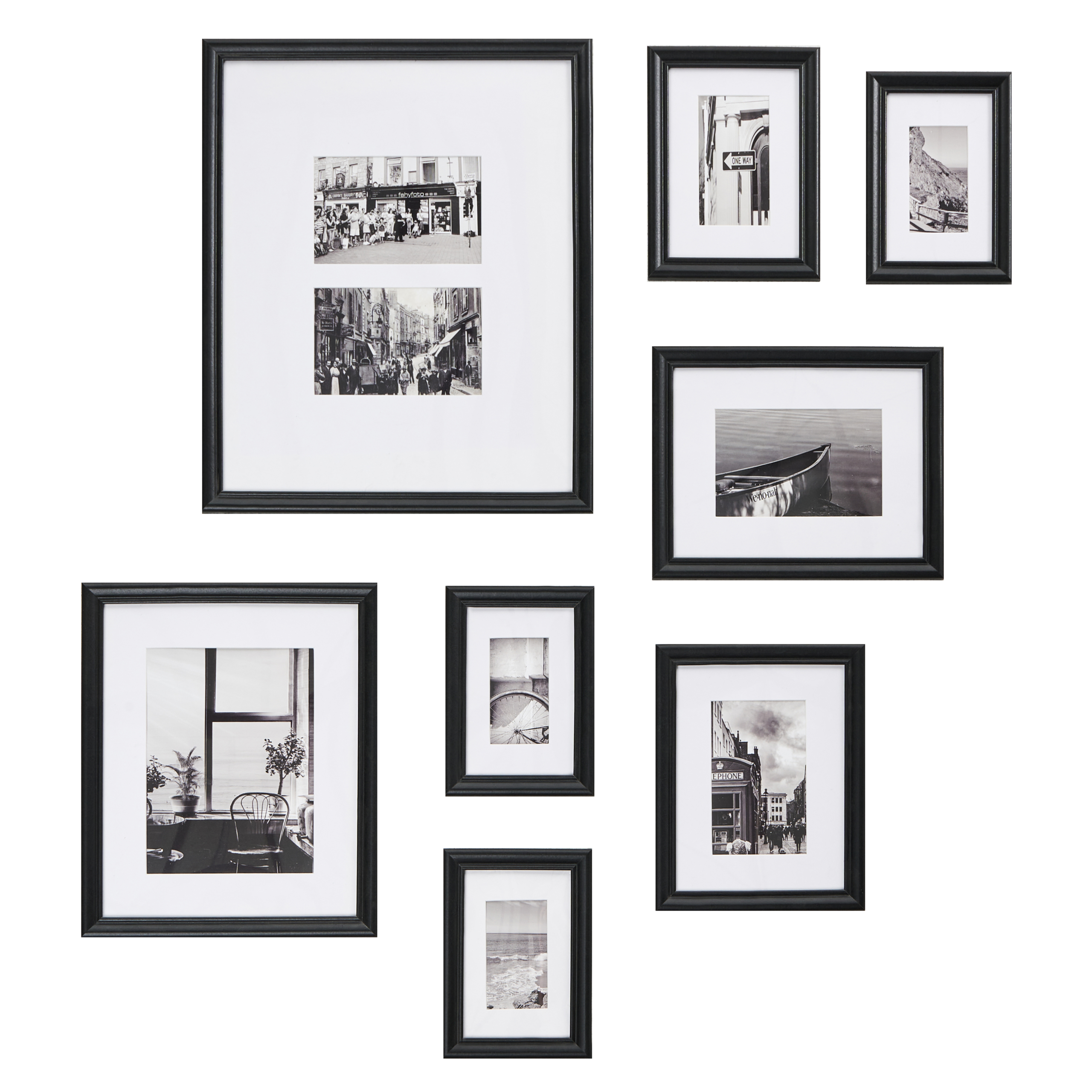 Valokuvakehys GARANGO Kaupunkiaihe Meriaihe Musta