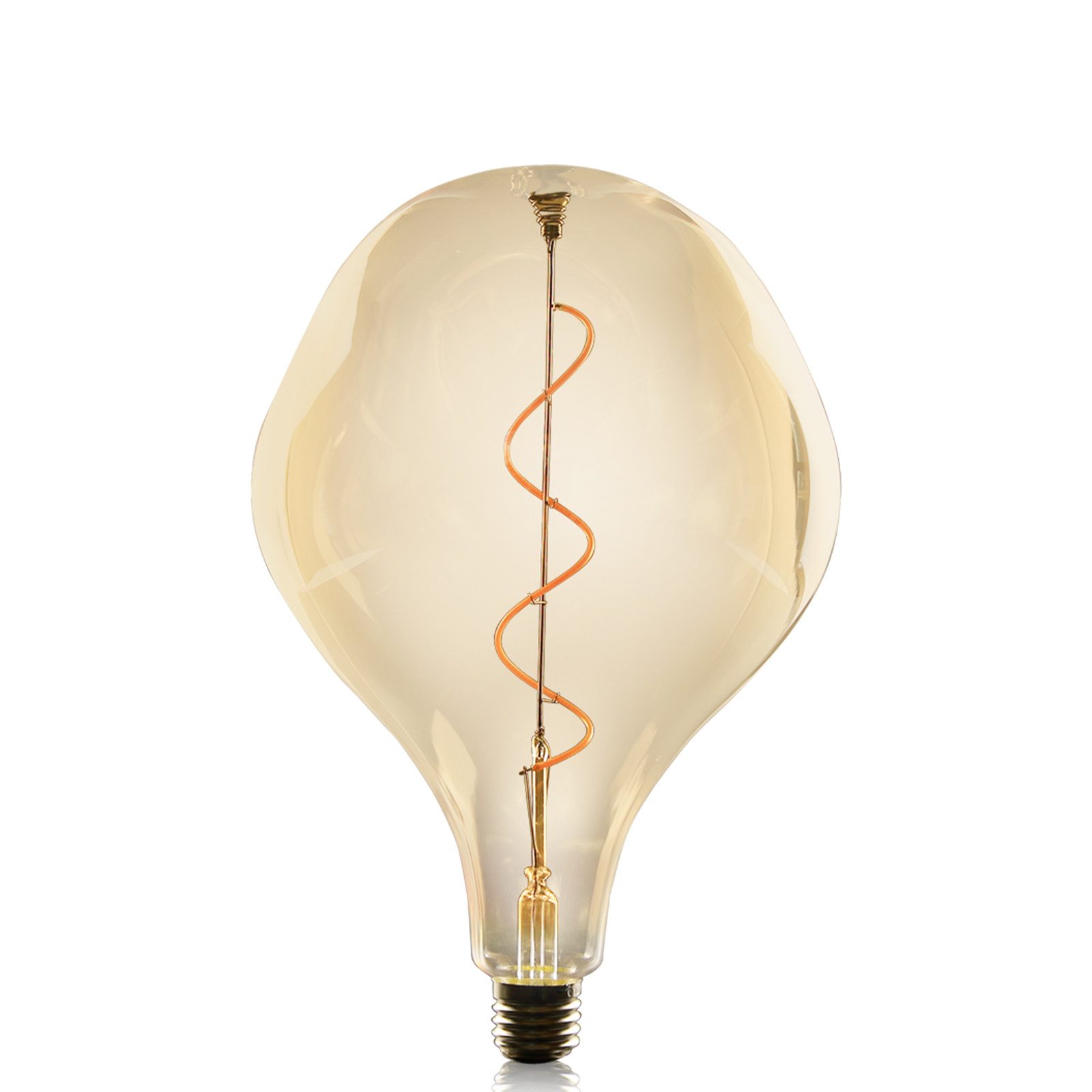 NETTLIFE 1 kpl suurikokoinen E27 LED-lamppu 3 W, epäsäännöllisen muotoinen hehkulamppu, 2 200 K rippavalaisin, lämpövalkoinen - ei säädettävä