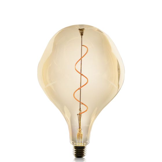 NETTLIFE 1 kpl suurikokoinen E27 LED-lamppu 3 W, epäsäännöllisen muotoinen hehkulamppu, 2 200 K rippavalaisin, lämpövalkoinen - ei säädettävä