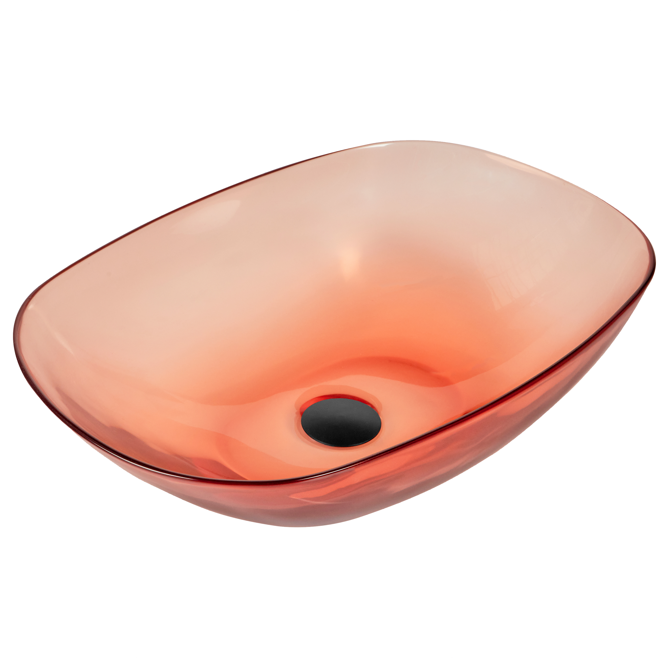 Pesuallas tason päälle MOENGO 54 x 36 cm massiivimuovi Vaalea punainen