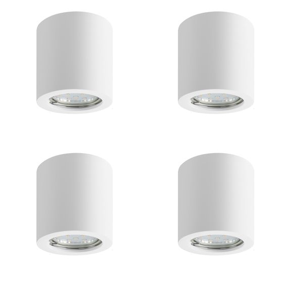 NETTLIFE valkoinen, pinta - asennettava Kohdevalo, pyöreä, GU10, moderni Kipsikattospottivalaisin, pieni 40w