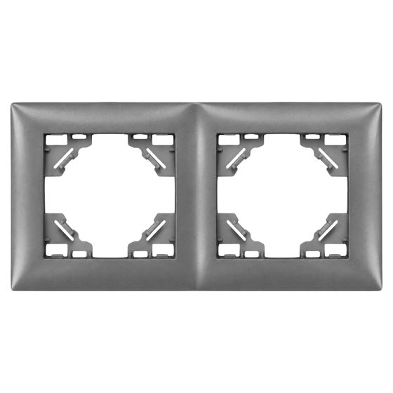 Toolight Kaksiosainen kehys pistorasioille JHN014-2F Harmaa 1, 1x15, 5x8, 4cm
