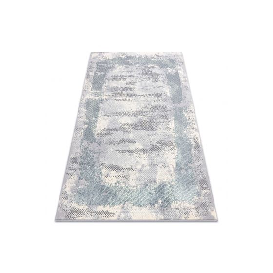 Matto CORE A004 varjostettu - rakenteellinen, kaksi kerrosta fleeceä, norsunluu / harmaa / sininen 80x150 cm