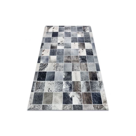 Matto patchwork 21716 harmaa - lehmännahka 160x230 cm