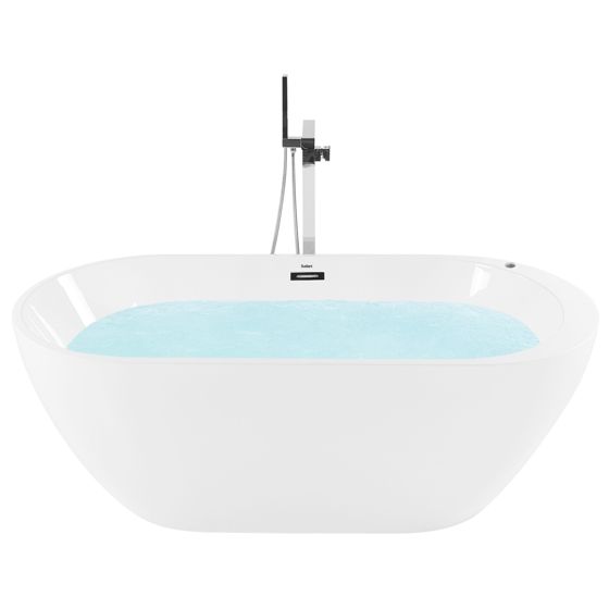 Vapaasti seisova poreamme LED-valolla NEVIS 170 x 80 cm Valkoinen