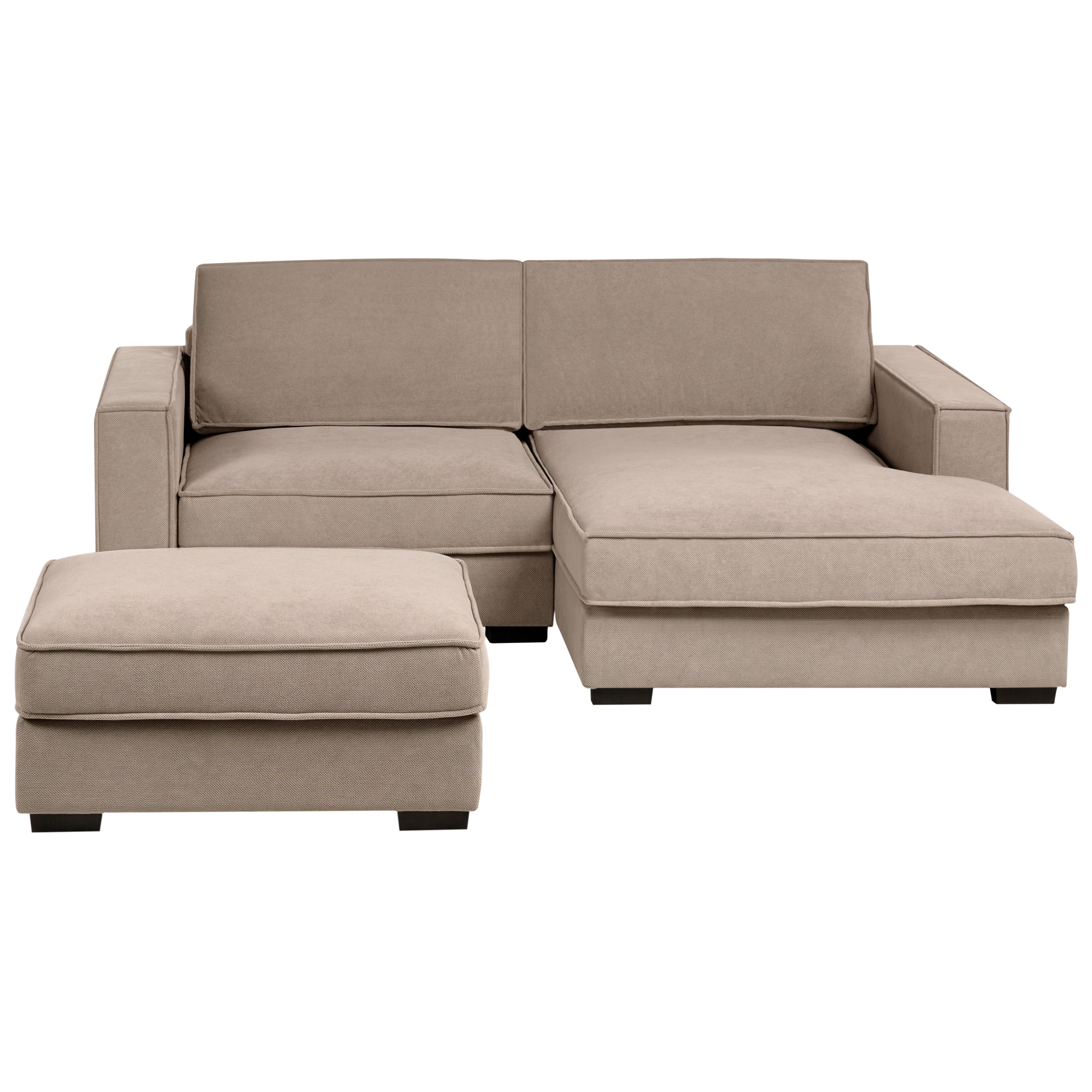 Kulmasohva KOLDING kangas Ruskeanharmaa ja rahi Vasen