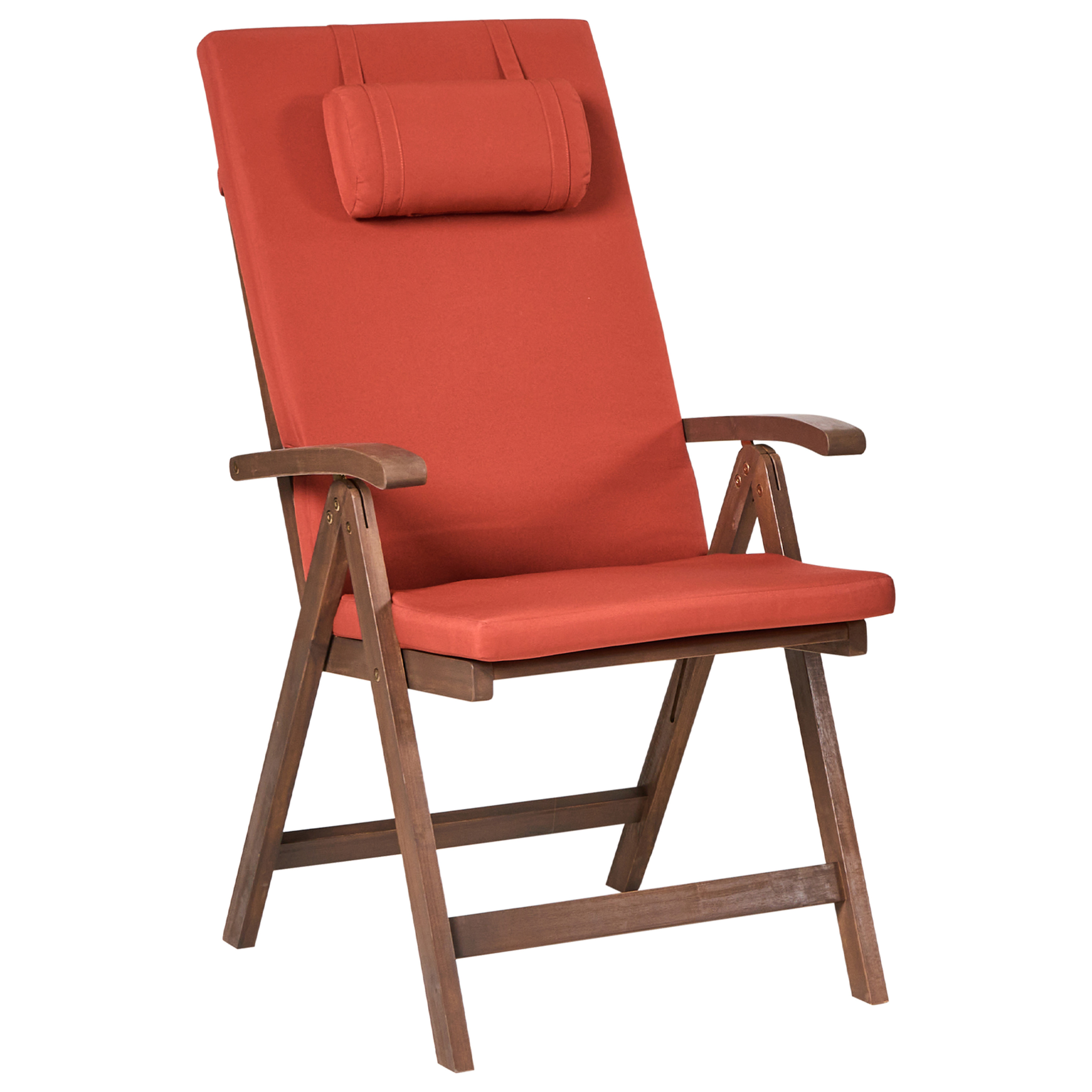 Puutarhatuolisetti pehmusteilla 2 kpl AMANTEA PREMIUM akaasia Punainen