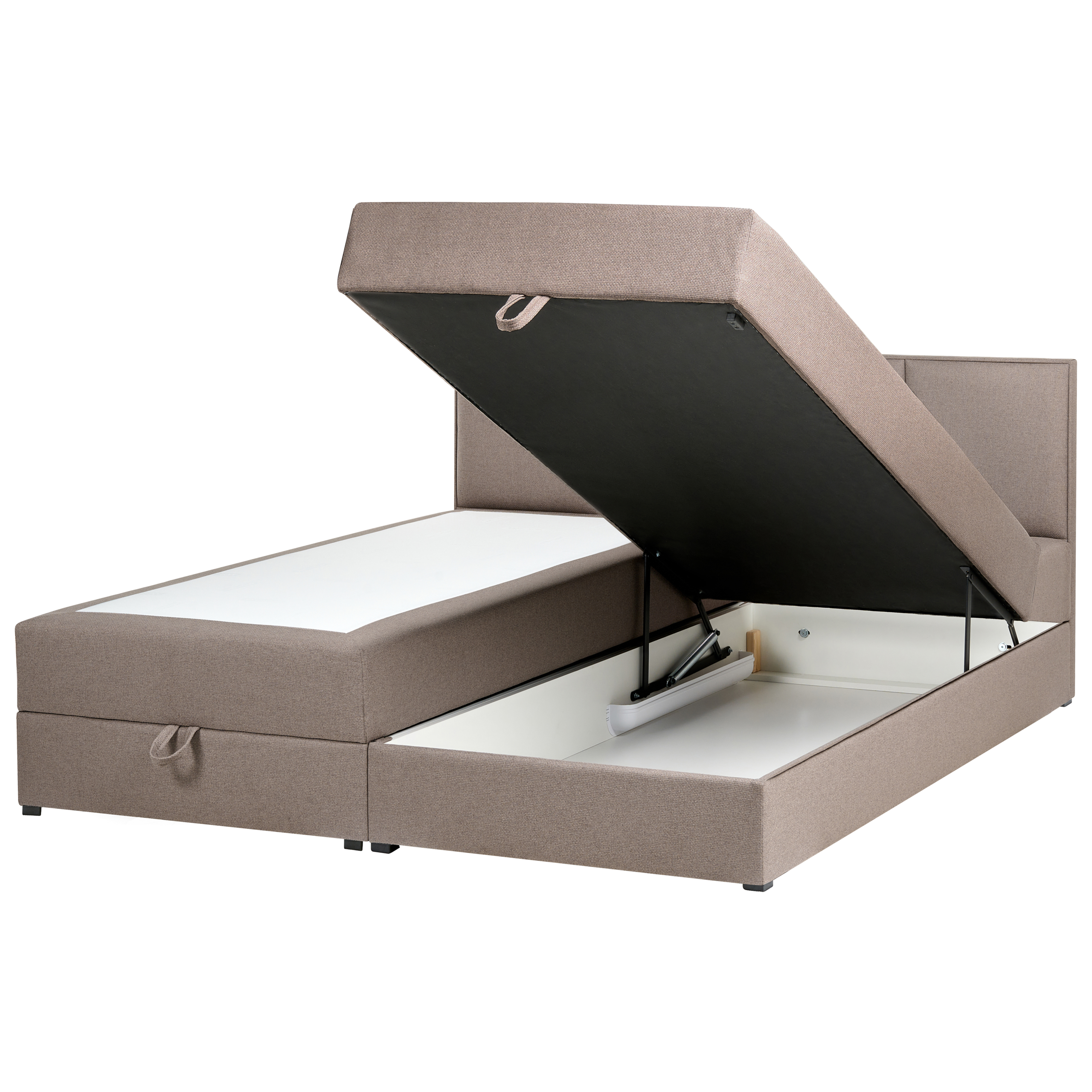 Jenkkisänky säilytystilalla kangas BARONET 180 x 200 cm Ruskeanharmaa