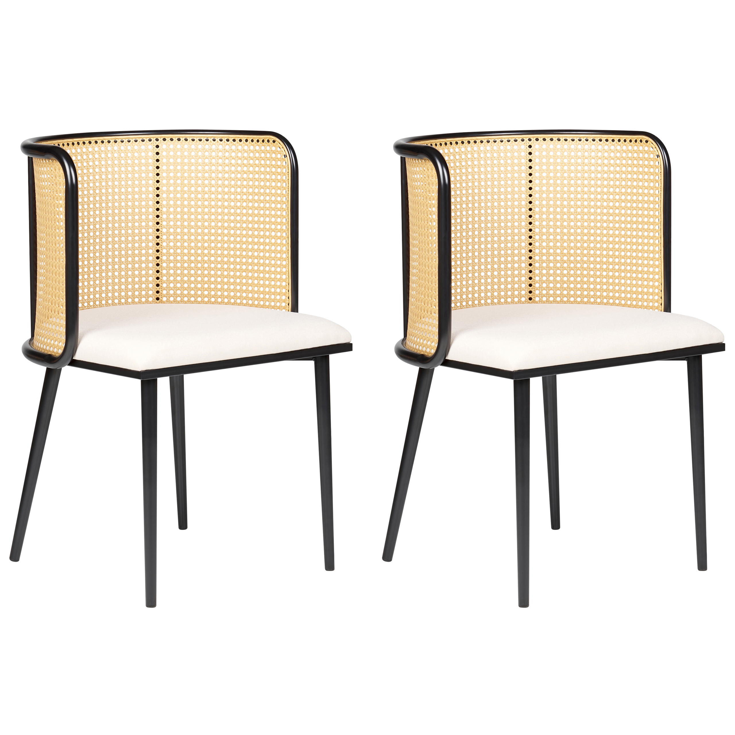 Ruokatuolisetti 2 kpl KOBUK metalli Musta