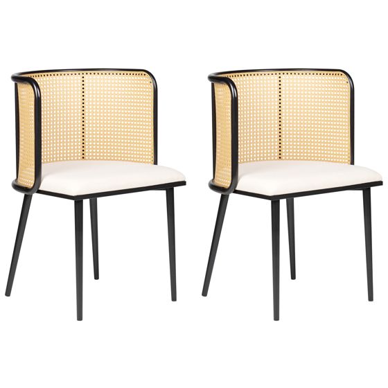 Ruokatuolisetti 2 kpl KOBUK metalli Musta