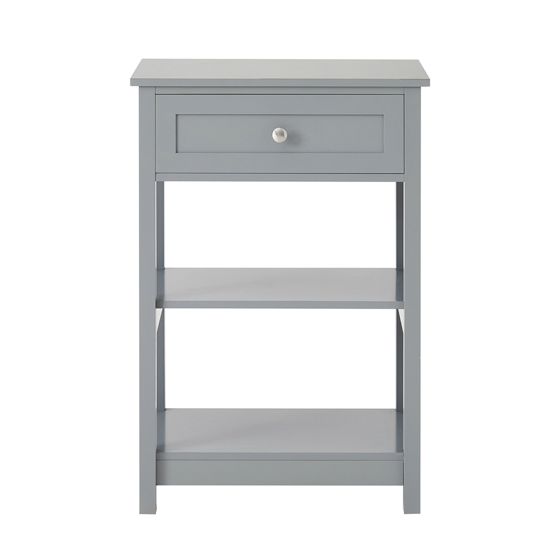 SoBuy Yöpöytä 1-laatikko puukuitulevystä harmaa FBT46-HG