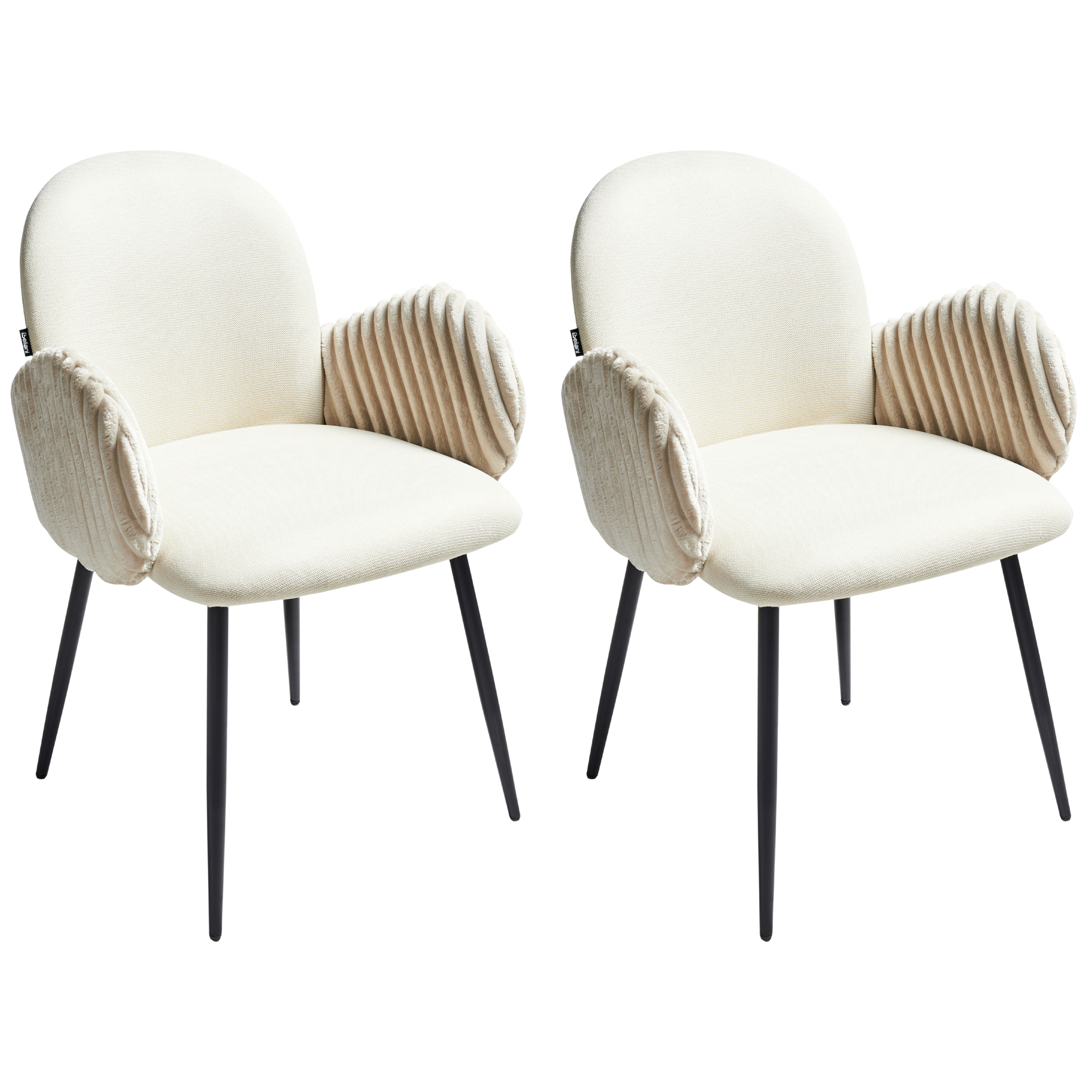 Ruokatuolisetti 2 kpl AMITY kangas Vaaleanbeige