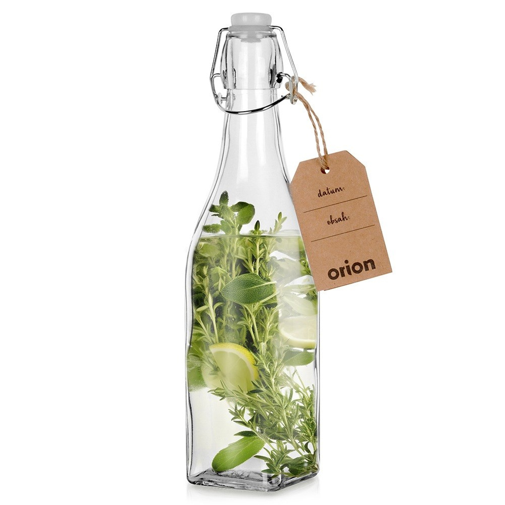 Lasipullo klipsillä 530 ml