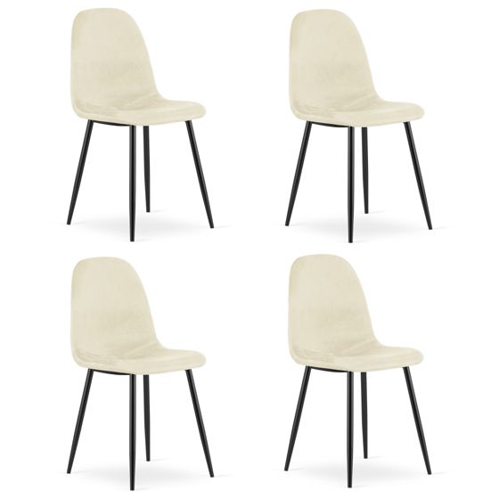 COMO-tuoli, beige sametti (4 kpl)