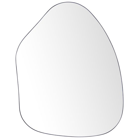 Seinäpeili PUTEAUX 70 cm 92 cm metalli Musta