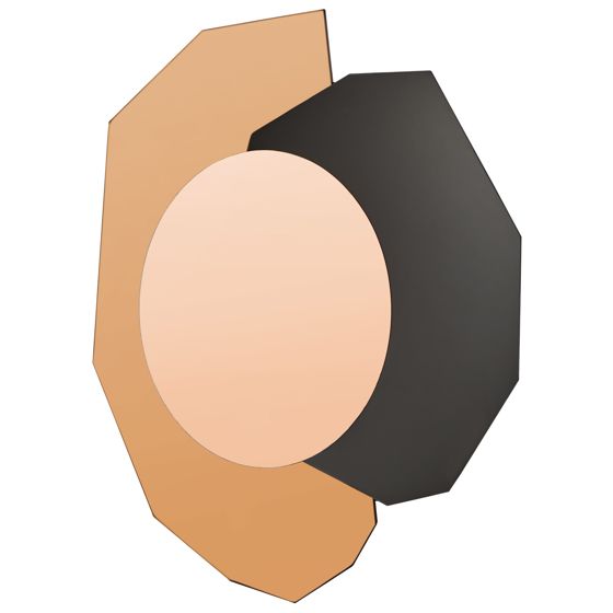 Seinäpeili TROYON 62 cm 80 cm Ruusukulta