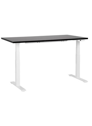 Sähkösäädettävä työpöytä DESTINES Musta/valkoinen 160 cm 72 cm