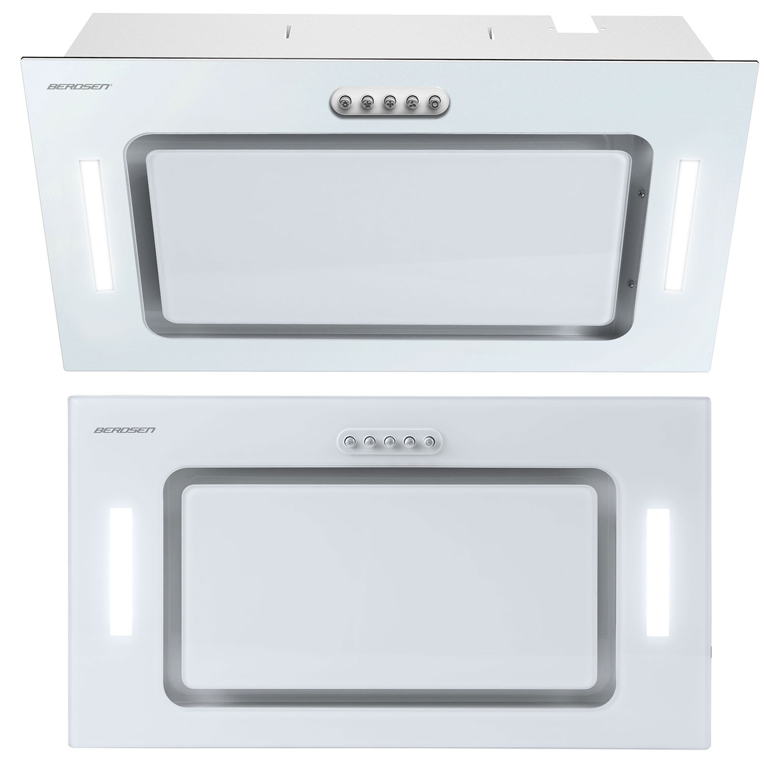 52 cm valkoinen kaapinalusliesituuletin BE-52A