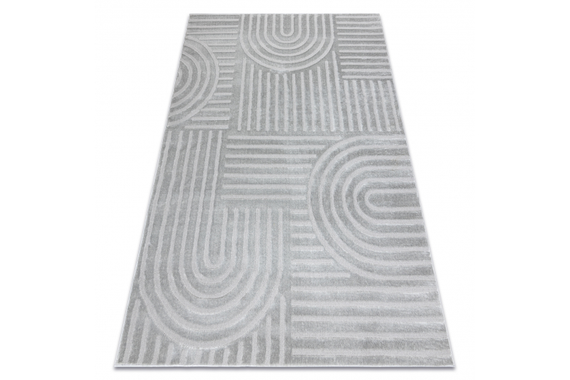 Matto BALANCE 1918 harmaa - Geometrinen, rakenteellinen, glamour