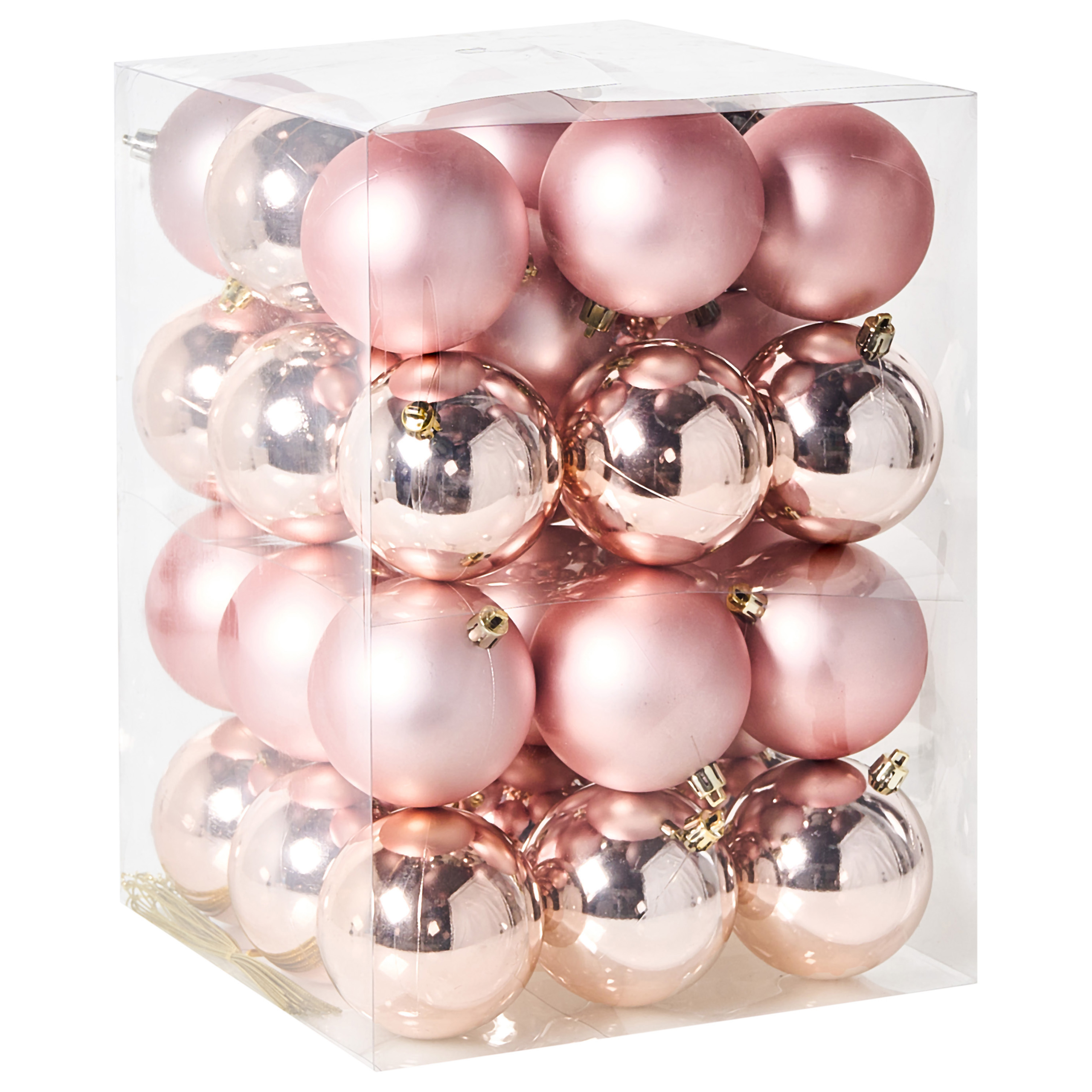 Kuusenkoristesetti 36 kpl BYGDIN Vaaleanpunainen