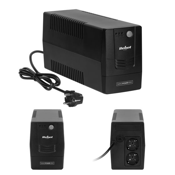 UPS REBEL offline-tietokoneen hätävirtalähde 850VA 480W 230V 50Hz