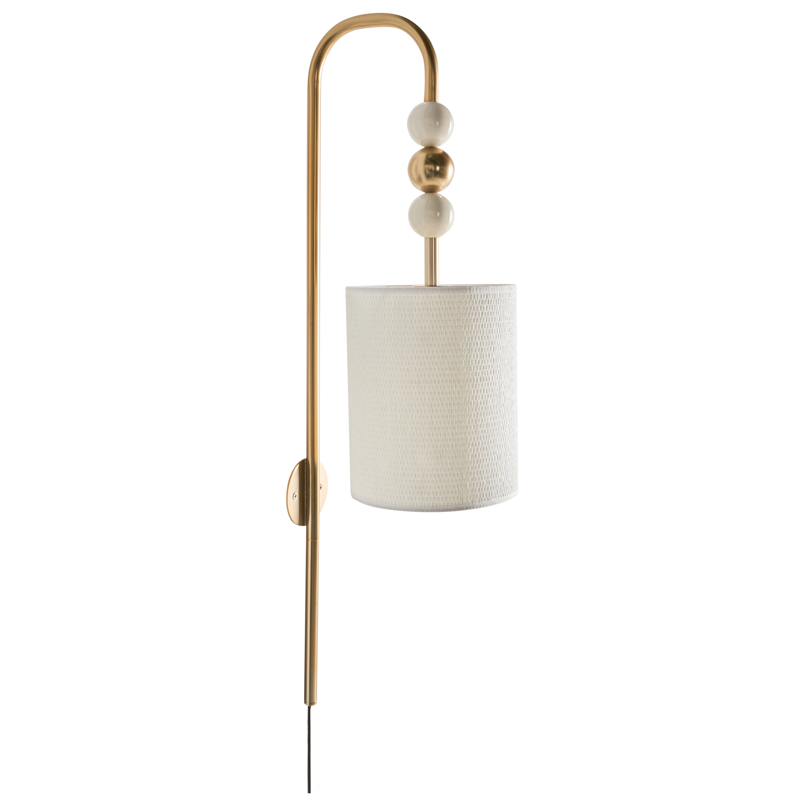 Seinävalaisin LOKY metalli Messinki/beige