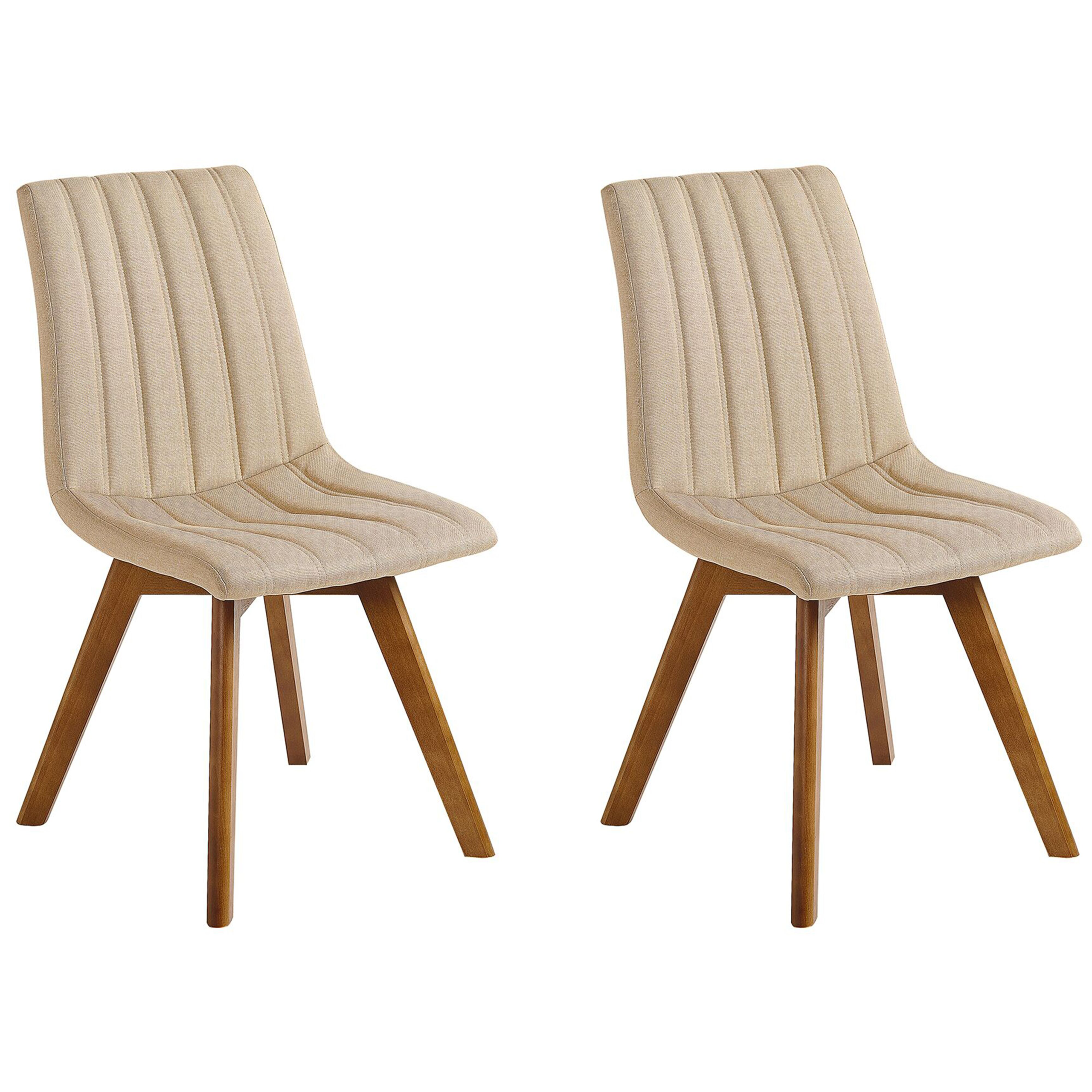 Ruokatuolisetti 2 kpl CALGARY Kangas Beige