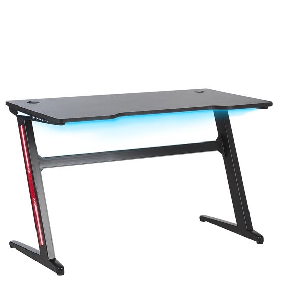 Pelipöytä DARFUR 120 cm 60 cm RGB-LED Musta
