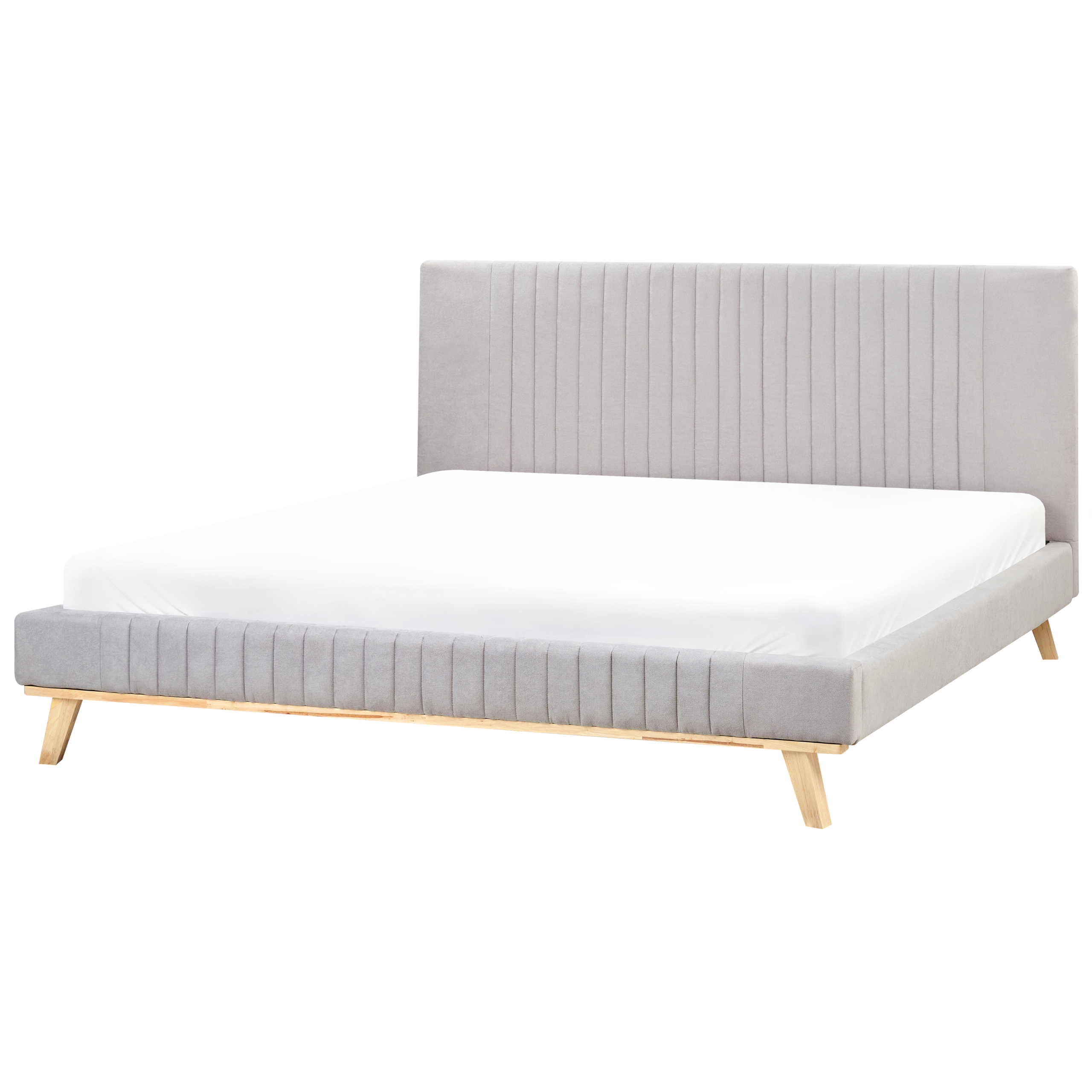 Sänky chenille TALENCE 180 x 200 cm Vaaleanharmaa