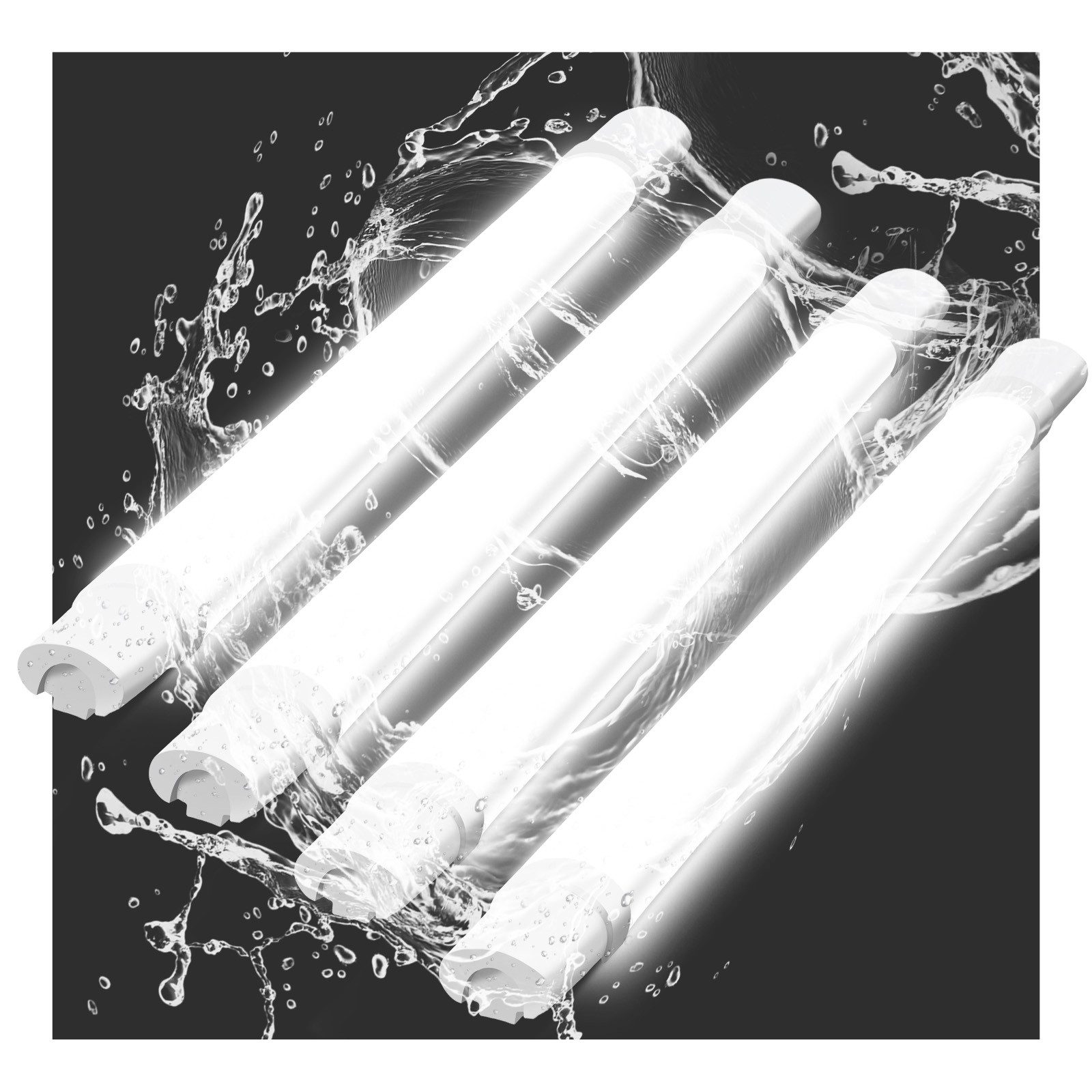 NETTLIFE 90CM Kosteutta, suojaava, LED - kattovalaisin - 24W, 3000LM, LED - putkikattovalaisin, IP65 Vedenpitävä Kellarilamppu, 5000K
