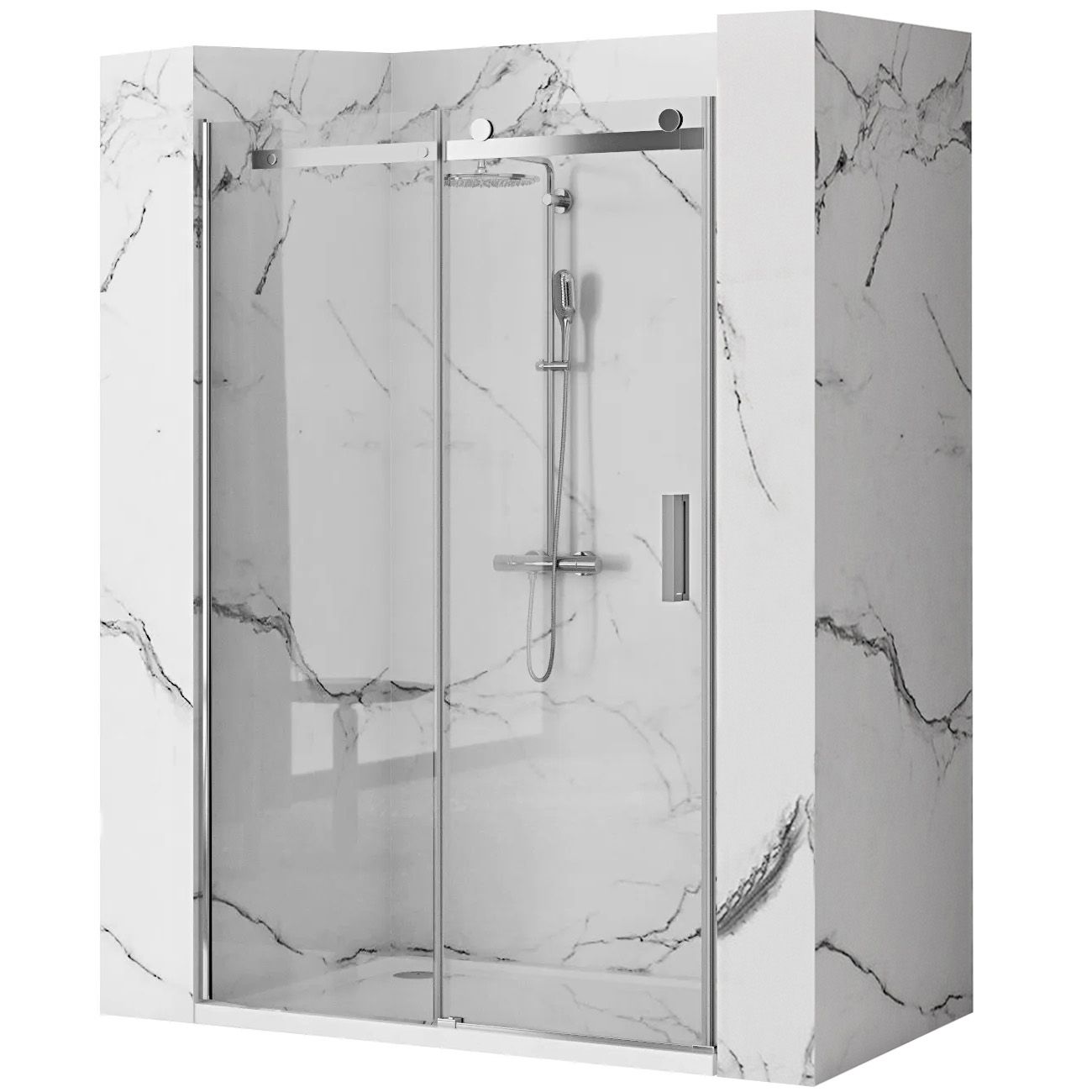REA suihkuovi NIXON-2 120 kromi, 1, 4X119, 5X190CM