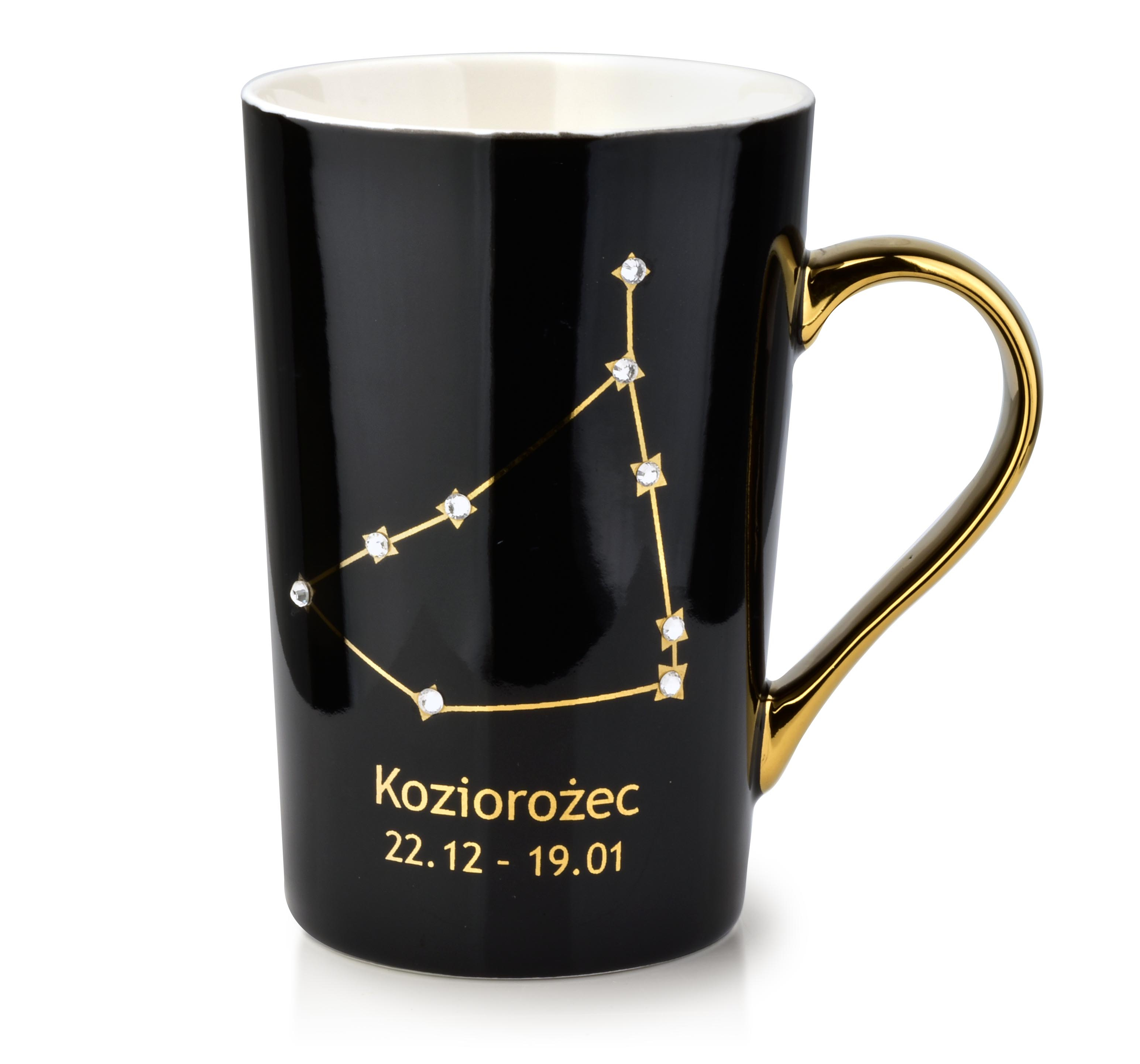 Muki posliini Affek Design Zodiak Kauris 430 ml musta 1 kpl