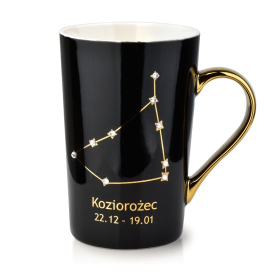 Muki posliini Affek Design Zodiak Kauris 430 ml musta 1 kpl