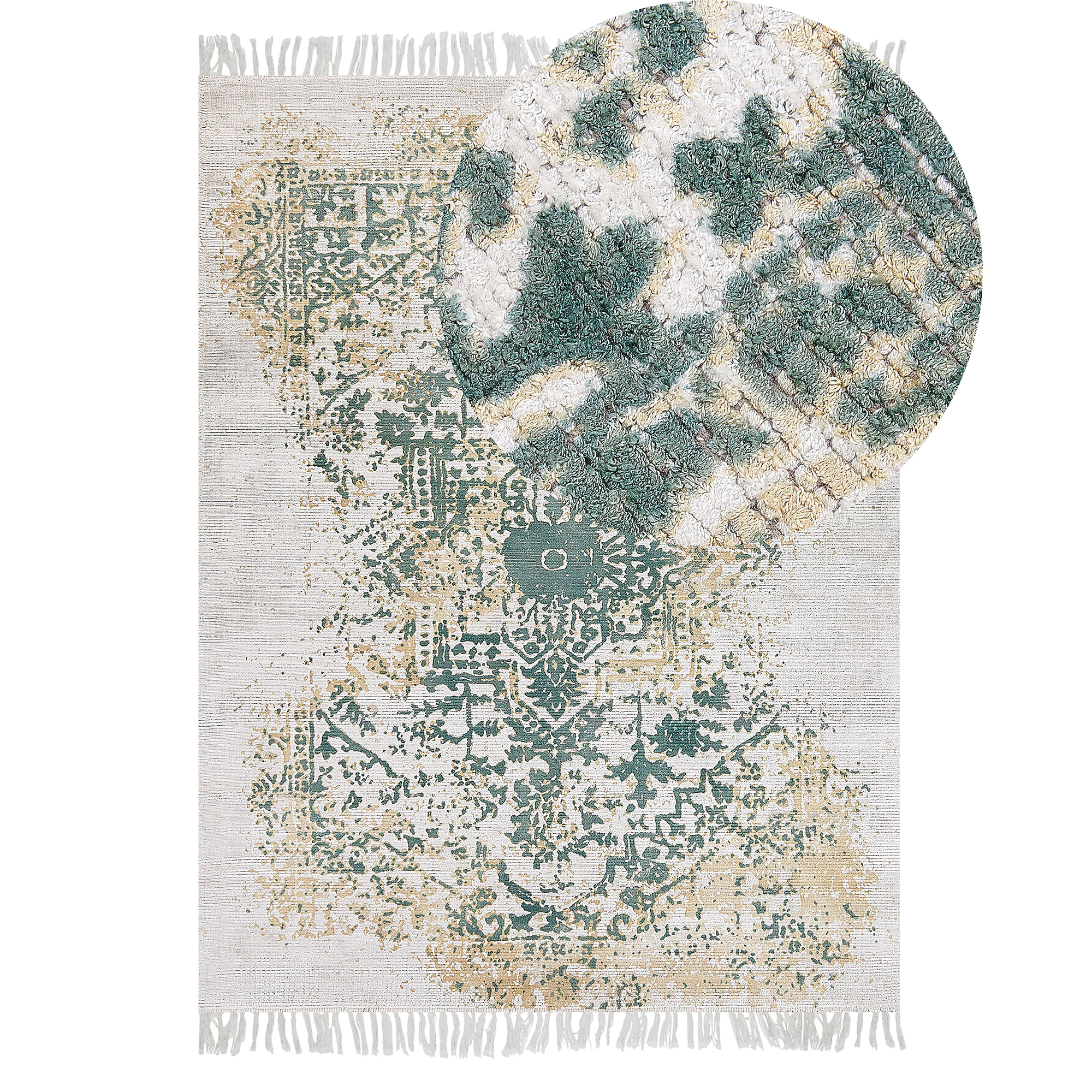 Matto BOYALI Vaaleanbeige 140 x 200 cm viskoosi