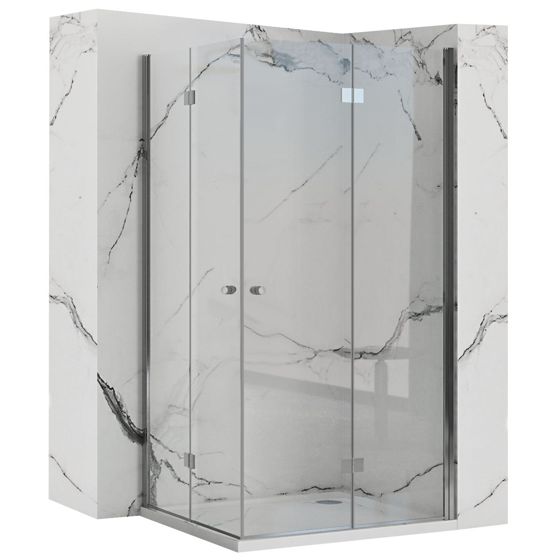 REA Suihkukaappi FOLD N2 90x90 kromi, 90, 5X90, 5X190CM