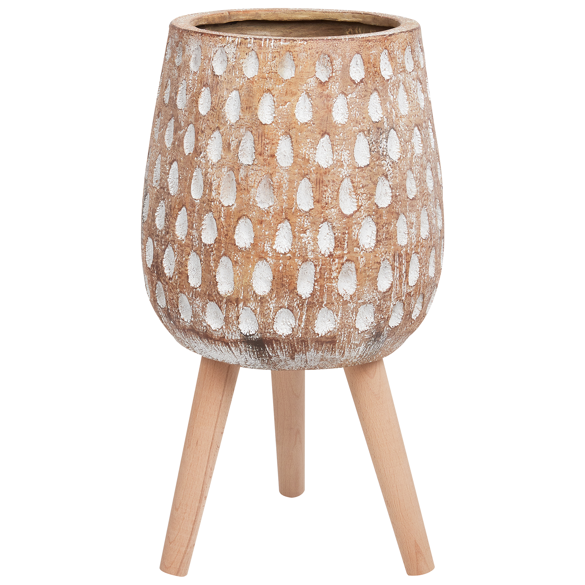 Korotettu kukkaruukku ASCLEPIAS 27 cm Vaaleanruskea