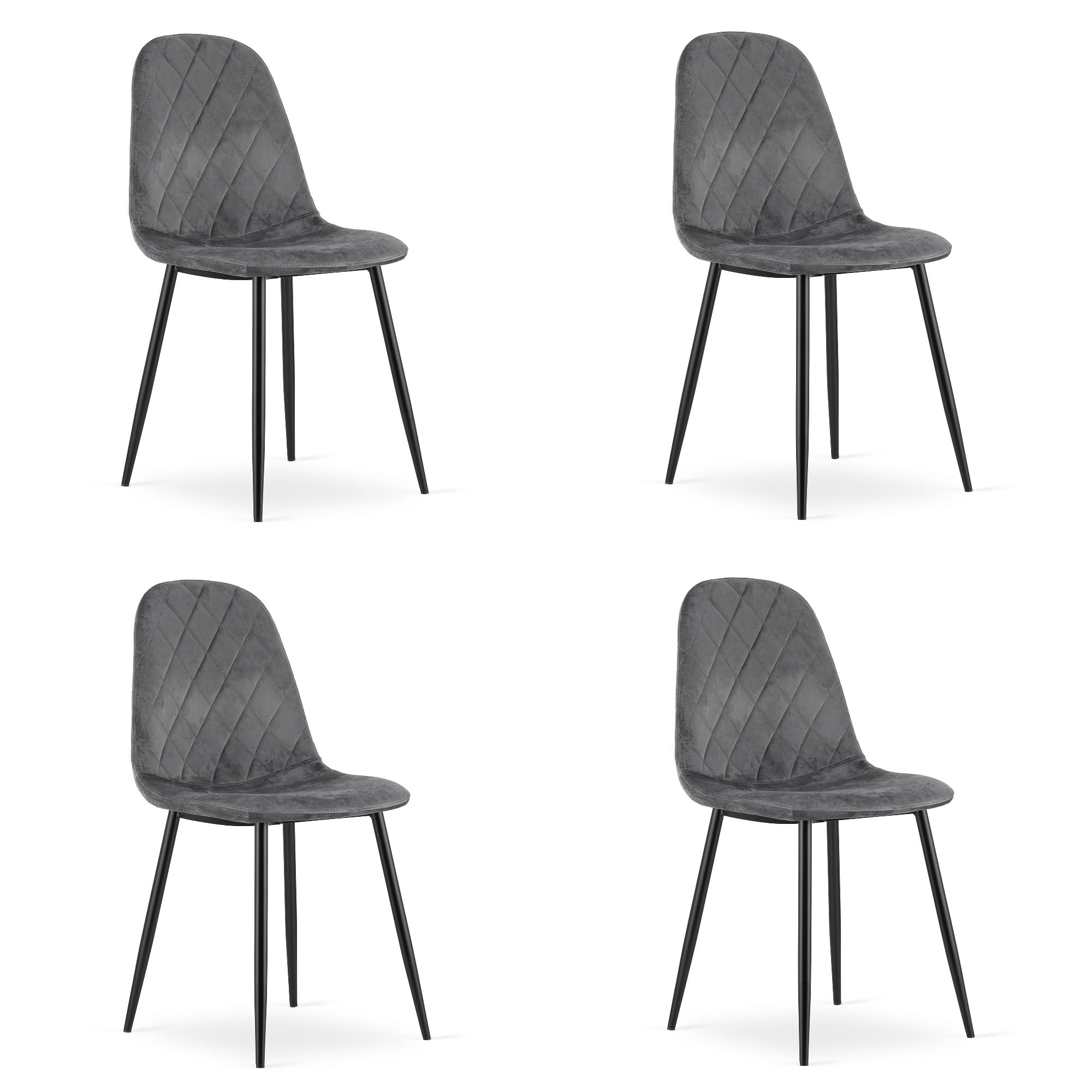 ASTI-tuoli, tummanharmaa sametti (4 kpl)