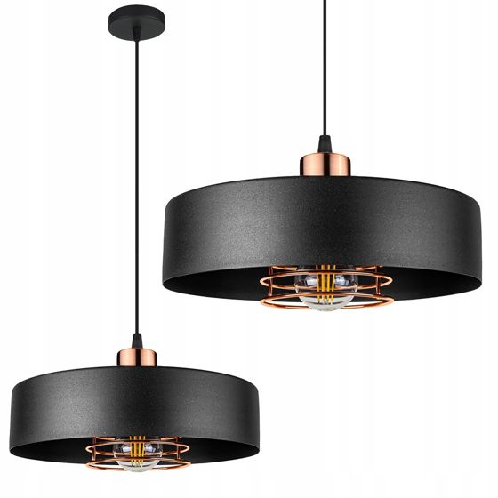TOOLIGHT riippuva kattovalaisin APP1246-1CP musta ruusukulta, 25x25x11, 5cm