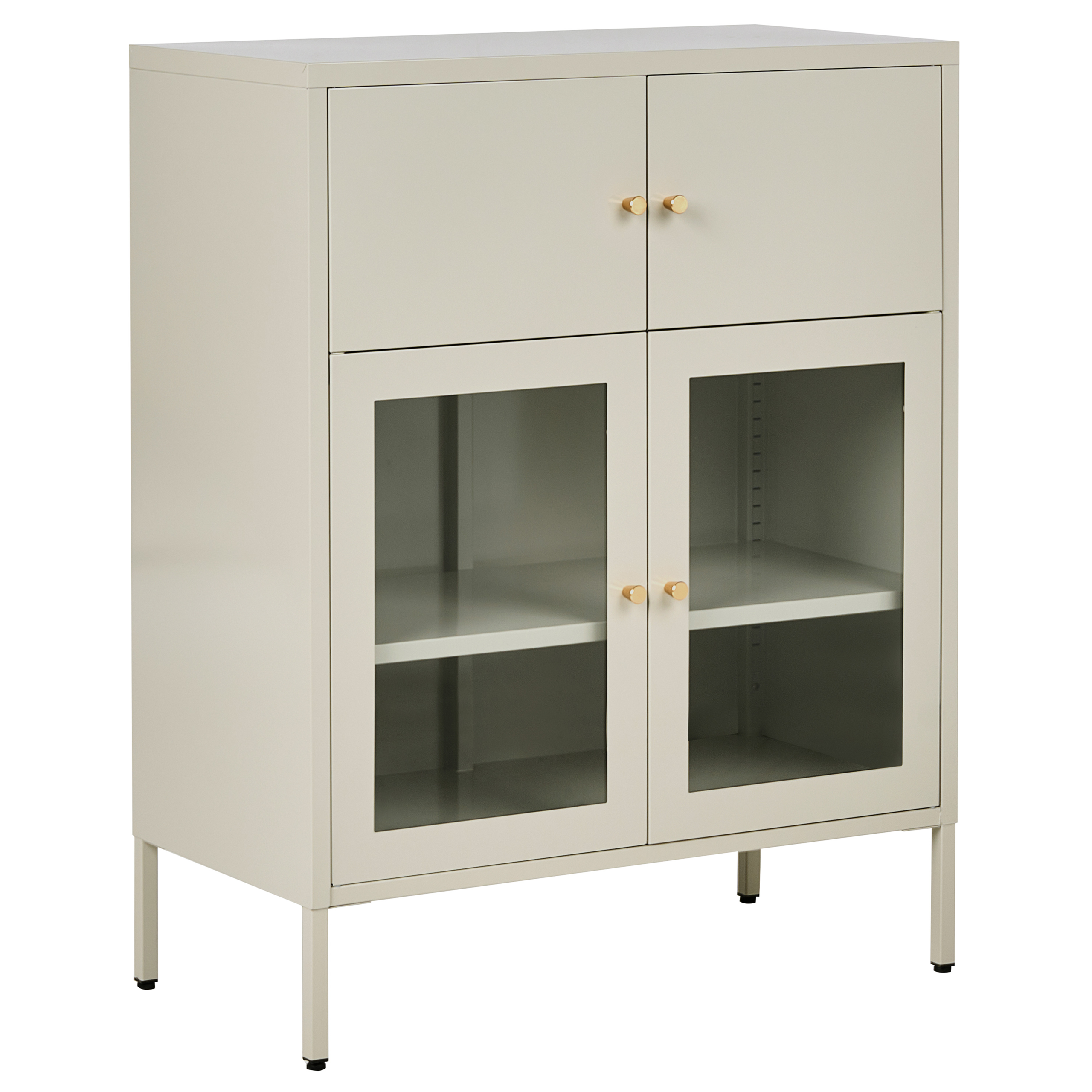 Vitriini ESHOLT 80 cm Metalli Vaaleanbeige