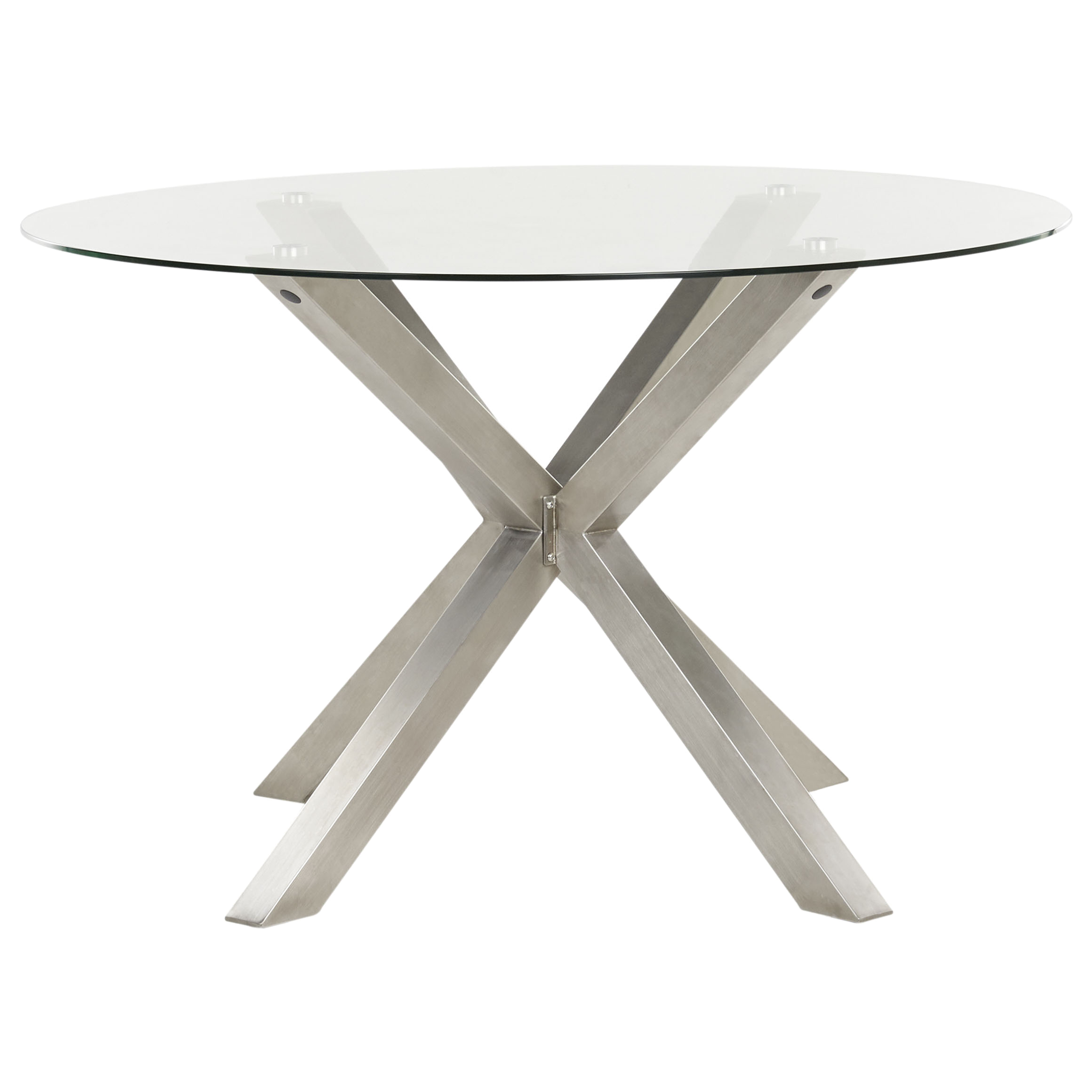 Puutarhapöytä MALETTO 120 cm 120 cm lasi Hopea