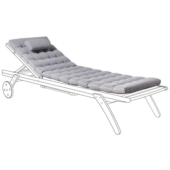 Aurinkotuolin pehmuste CESANA PREMIUM Vaaleanharmaa