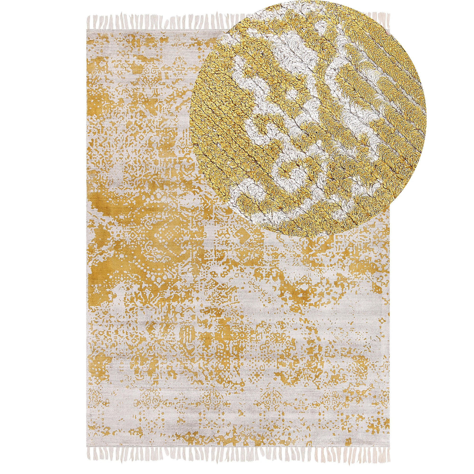 Matto BOYALI Sinapinkeltainen 140 x 200 cm viskoosi