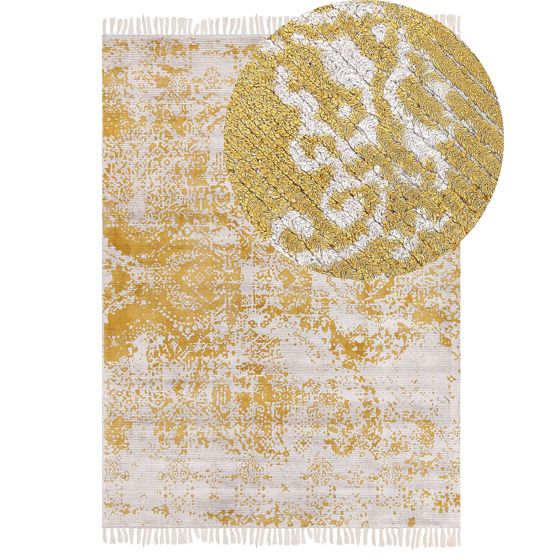 Matto BOYALI Sinapinkeltainen 140 x 200 cm viskoosi