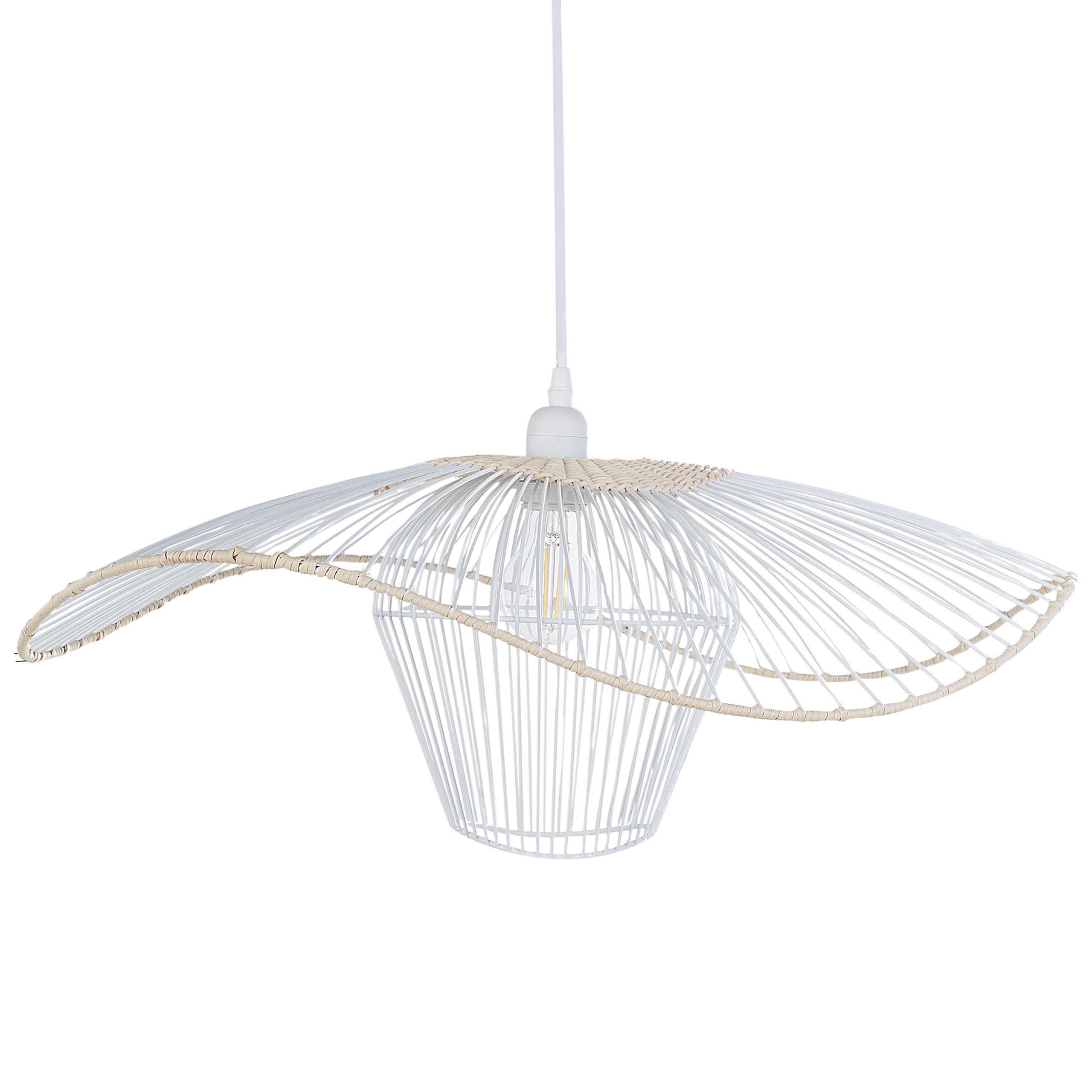 Riippuvalaisin LUNGA metalli Valkoinen