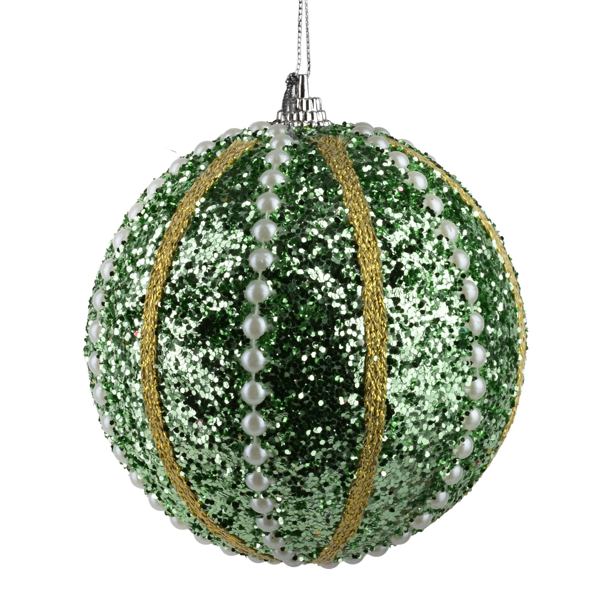 Joulukuusenpallo SANTA LILA, styroksia, Ø 10 cm