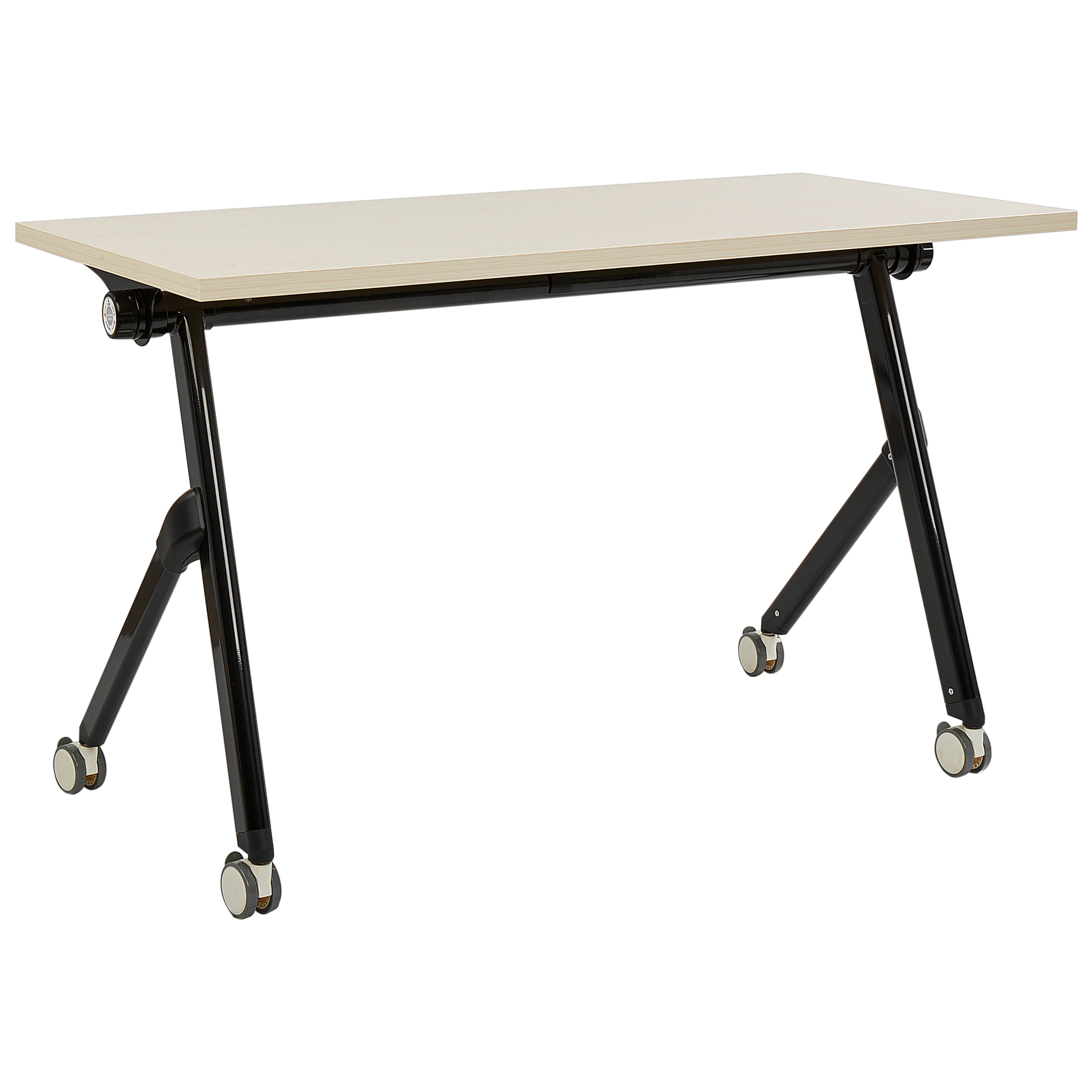Taitettava työpöytä BENDI Vaaleanruskea 120 cm 60 cm pyörillä