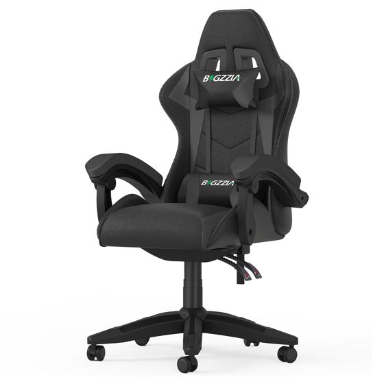 pelituoli ergonominen säädettävä niskatyyny ristiseläntuki työskentelyyn ja pelaamiseen musta vihreä