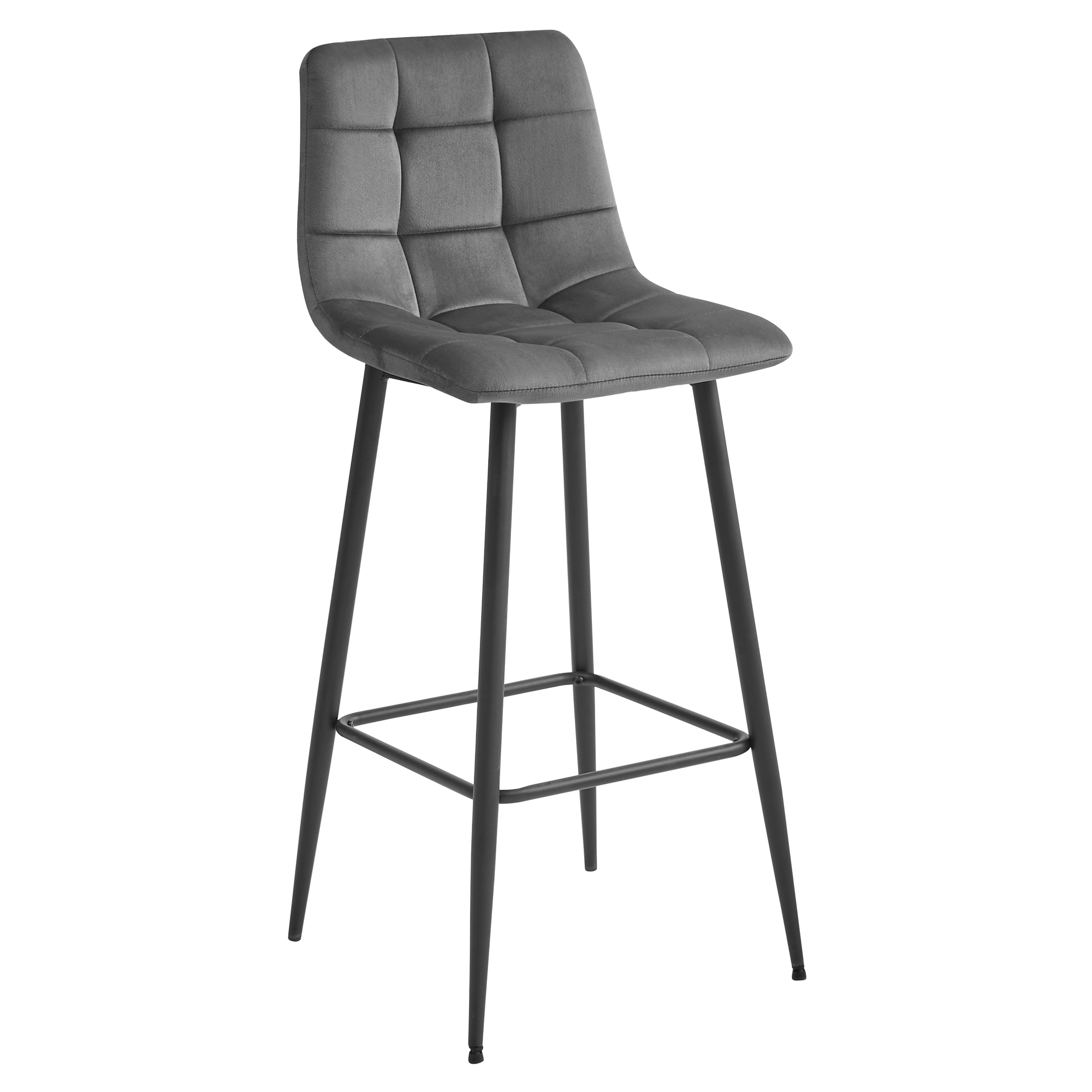 ARCETO jakkara - tummanharmaa sametti / mustat jalat x 1