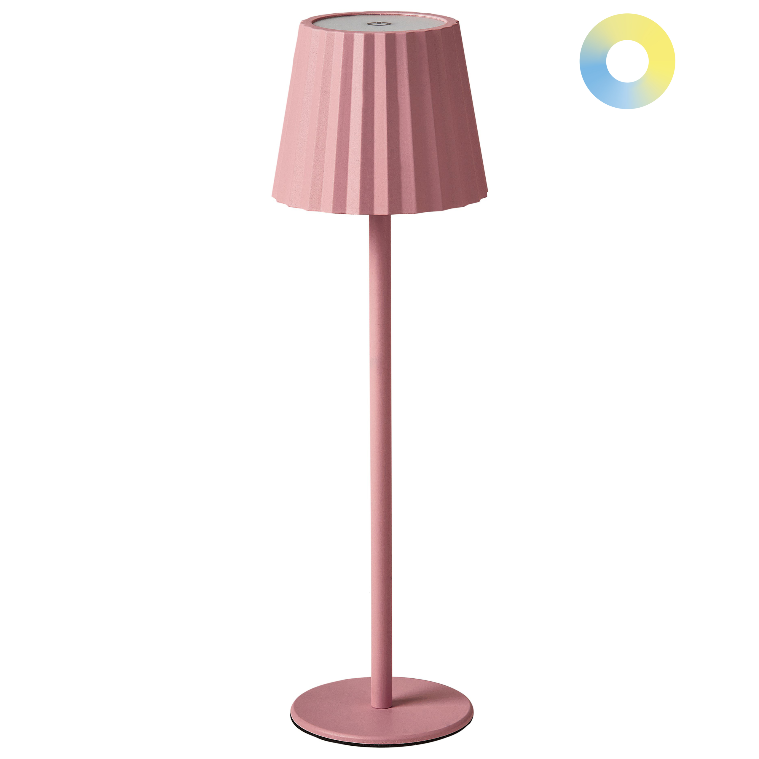 Pöytävalaisin POMBEIRO metalli Pastellipinkki