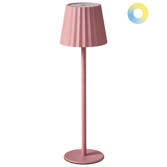 Pöytävalaisin POMBEIRO metalli Pastellipinkki